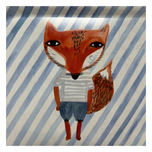 Donna Wilson Fox Stripes Artist Mini Trinket Desk Tray Melamine Made Belgium - Picture 7 of 12